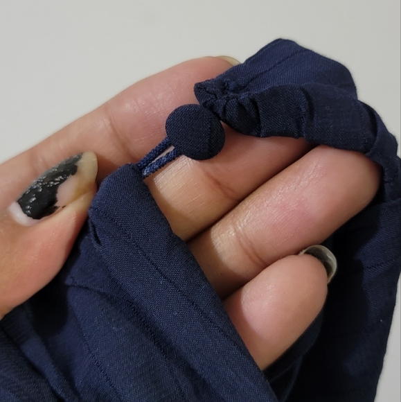 IN THE COSMOS NAVY BLUE TIE BACK ROMPER - Picture 14 of 16